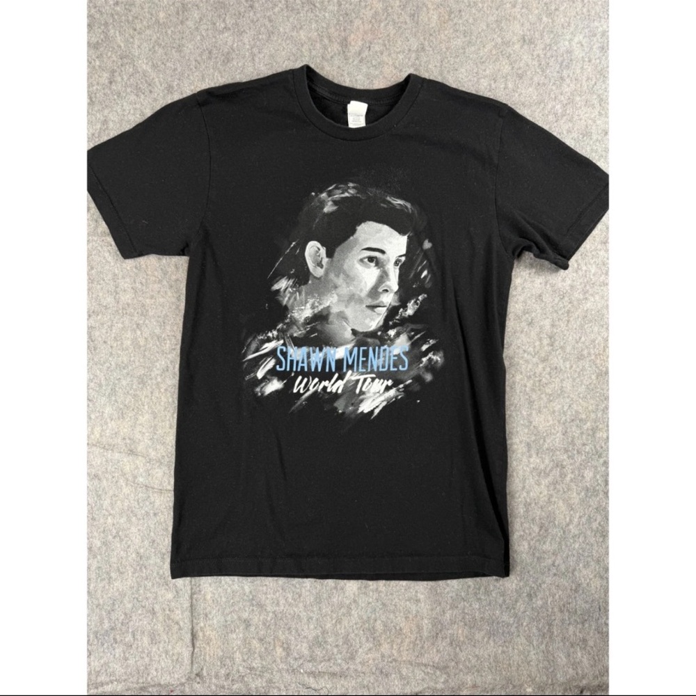 Startee Shawn Mendes World Tour T-Shirt Men's S Black‎ Graphic Short Sleeve